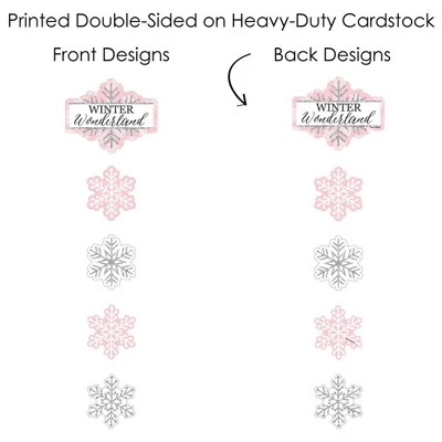 Big Dot Of Happiness Pink Winter Wonderland - Holiday Snowflake Birthday Party & Baby Shower Centerpiece Sticks - Showstopper Table Toppers -35 Pieces 7 Big Dot Of Happiness Pink Winter Wonderland - Holiday Snowflake Birthday Party & Baby Shower Centerpiece Sticks - Showstopper Table Toppers -35 Pieces - Image 5