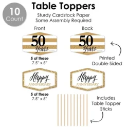 Big Dot Of Happiness We Still Do - 50th Wedding Anniversary - Anniversary Party Supplies Decoration Kit - Decor Galore Party Pack - 51 Pieces -Party Planers Store GUEST 006fcb0f a825 416f 9d9b 5fe18148a339