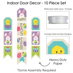 Big Dot Of Happiness Hippity Hoppity - Hanging Vertical Paper Door Banners - Easter Bunny Party Wall Decoration Kit - Indoor Door Decor -Party Planers Store GUEST 00b27885 8b87 4032 a59e e9618a068902