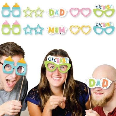 Big Dot Of Happiness Colorful Baby Shower Glasses - Paper Card Stock Gender Neutral Party Photo Booth Props Kit - 10 Count 3 Big Dot Of Happiness Colorful Baby Shower Glasses - Paper Card Stock Gender Neutral Party Photo Booth Props Kit - 10 Count