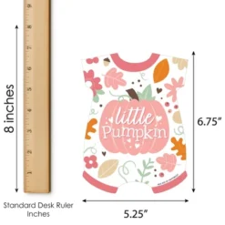 Big Dot Of Happiness Girl Little Pumpkin - Picture Bingo Cards And Markers - Fall Baby Shower Shaped Bingo Game - Set Of 18 -Party Planers Store GUEST 0371f583 d4ce 4472 a124 c2e9e56bc652