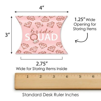 Big Dot Of Happiness Bride Squad - Favor Gift Boxes - Rose Gold Bridal Shower Or Bachelorette Party Petite Pillow Boxes - Set Of 20 7 Big Dot Of Happiness Bride Squad - Favor Gift Boxes - Rose Gold Bridal Shower Or Bachelorette Party Petite Pillow Boxes - Set Of 20 - Image 5