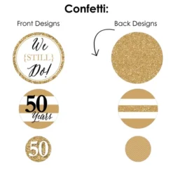 Big Dot Of Happiness We Still Do - 50th Wedding Anniversary - Anniversary Party Decor And Confetti - Terrific Table Centerpiece Kit - Set Of 30 -Party Planers Store GUEST 03dc2141 cf0a 4a95 8239 1c5f5bf68436