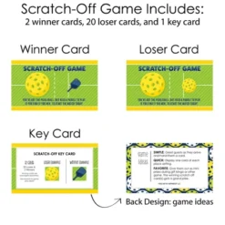 Big Dot Of Happiness Let’s Rally - Pickleball - Birthday Or Retirement Party Game Scratch Off Cards - 22 Count -Party Planers Store GUEST 03ddd77a 7484 4f78 b94f dd05107228ce
