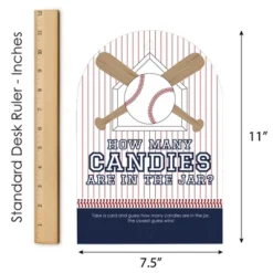 Big Dot Of Happiness Batter Up - Baseball - How Many Candies Baby Shower Or Birthday Party Game - 1 Stand And 40 Cards - Candy Guessing Game -Party Planers Store GUEST 04b110c9 6420 48f6 829d f93d38d824a6