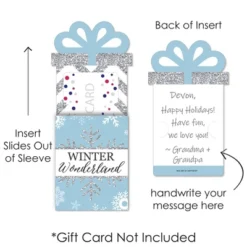 Big Dot Of Happiness Winter Wonderland - Snowflake Holiday Party And Winter Wedding Money And Gift Card Sleeves - Nifty Gifty Card Holders - Set Of 8 -Party Planers Store GUEST 04e637d4 5b76 4d6c 9eaa 567020d56e8b