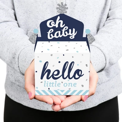 Big Dot Of Happiness Hello Little One - Blue And Silver - Treat Box Party Favors - Boy Baby Shower Goodie Gable Boxes - Set Of 12 8 Big Dot Of Happiness Hello Little One - Blue And Silver - Treat Box Party Favors - Boy Baby Shower Goodie Gable Boxes - Set Of 12 - Image 6