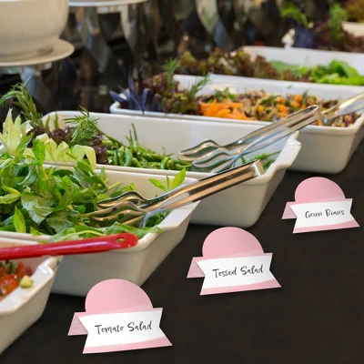 Big Dot Of Happiness Pink Elegantly Simple - Guest Party Favors Tent Buffet Card - Table Setting Name Place Cards - Set Of 24 4 Big Dot Of Happiness Pink Elegantly Simple - Guest Party Favors Tent Buffet Card - Table Setting Name Place Cards - Set Of 24 - Image 2