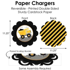 Big Dot Of Happiness Dig It Construction Zone Baby Shower Or Birthday Party Paper Charger And Table Decorations Chargerific Kit Place Setting For 8 -Party Planers Store GUEST 061eafc0 73c4 485c ae43 0aa887e7030f