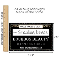 Big Dot Of Happiness Nola Bride Squad - New Orleans Bachelorette Party Mug Shots - Photo Booth Props Mugshot Signs - 20 Count -Party Planers Store GUEST 06c72107 e810 404c b117 76e02f0fe28b