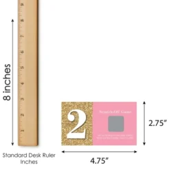 Big Dot Of Happiness Two Much Fun - Girl - 2nd Birthday Party Game Scratch Off Cards - 22 Count -Party Planers Store GUEST 06df5a48 d4ab 433f 9e35 971d5d303a66