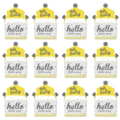 Big Dot Of Happiness Hello Little One - Yellow And Gray - Treat Box Party Favors - Neutral Baby Shower Goodie Gable Boxes - Set Of 12 -Party Planers Store GUEST 06f29470 74e7 4bc9 a2dc d453a6255a6c