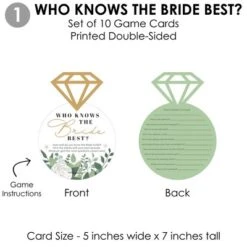 Big Dot Of Happiness Boho Botanical Bride - 4 Games - Who Knows The Bride Best, Bride Or Groom Quiz, What’s In Your Purse And Love - Gamerific Bundle -Party Planers Store GUEST 076eb7fc e8ca 463f b306 b374efcda3d1