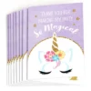 Big Dot Of Happiness Rainbow Unicorn - Magical Unicorn Baby Shower Or Birthday Party Thank You Cards (8 Count)