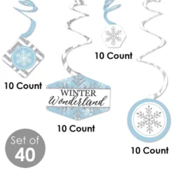 Big Dot Of Happiness Winter Wonderland - Snowflake Holiday Party And Winter Wedding Hanging Decor - Party Decoration Swirls - Set Of 40 -Party Planers Store GUEST 07cd7384 8c12 45cb af62 8b5740b8be98