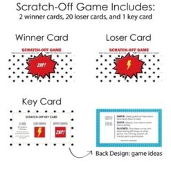 Big Dot Of Happiness Bam Superhero - Baby Shower Or Birthday Party Game Scratch Off Cards - 22 Count -Party Planers Store GUEST 0812aff3 3110 4fe5 bcbd 4796f9c0539e