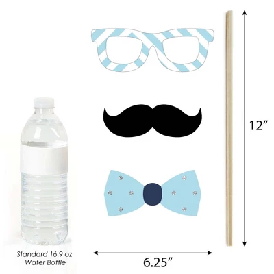 Big Dot Of Happiness Hello Little One - Blue And Silver - Boy Baby Shower Photo Booth Props Kit - 20 Count 5 Big Dot Of Happiness Hello Little One - Blue And Silver - Boy Baby Shower Photo Booth Props Kit - 20 Count - Image 3