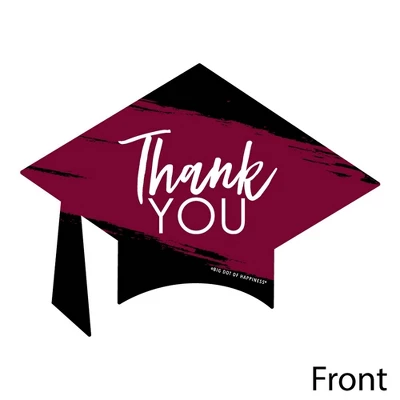Big Dot Of Happiness Maroon Grad - Best Is Yet To Come - Shaped Thank You Cards - Burgundy Grad Party Thank You Note Cards With Envelopes - Set Of 12 4 Big Dot Of Happiness Maroon Grad - Best Is Yet To Come - Shaped Thank You Cards - Burgundy Grad Party Thank You Note Cards With Envelopes - Set Of 12 - Image 2