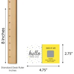 Big Dot Of Happiness Hello Little One - Yellow And Gray - Neutral Baby Shower Game Scratch Off Cards - 22 Count -Party Planers Store GUEST 08d912a3 cfc6 4572 960c 97925b7d21ec