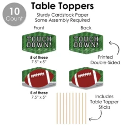 Big Dot Of Happiness End Zone - Football - Baby Shower Or Birthday Party Supplies Decoration Kit - Decor Galore Party Pack - 51 Pieces -Party Planers Store GUEST 09f6f668 6125 4c6c 9c31 e5048098b688