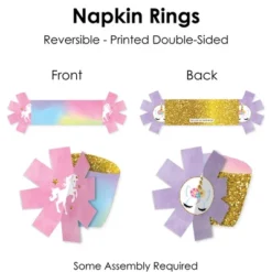 Big Dot Of Happiness Rainbow Unicorn - Magical Unicorn Baby Shower Or Birthday Party Paper Napkin Holder - Napkin Rings - Set Of 24 12 Big Dot Of Happiness Rainbow Unicorn - Magical Unicorn Baby Shower Or Birthday Party Paper Napkin Holder - Napkin Rings - Set Of 24 -Party Planers Store GUEST 0a7ba332 d3ef 4431 8518 93d39721646d