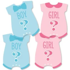 Big Dot Of Happiness Gender Reveal - Baby Bodysuit Baby Shower Decorations DIY Party Essentials - Set Of 20