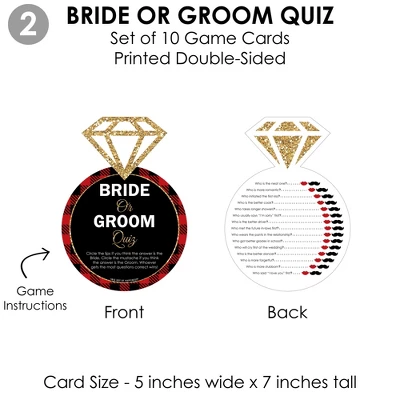 Big Dot Of Happiness Flannel Fling Before The Ring - 4 Buffalo Plaid Bridal Shower Games - 10 Cards Each - Gamerific Bundle 6 Big Dot Of Happiness Flannel Fling Before The Ring - 4 Buffalo Plaid Bridal Shower Games - 10 Cards Each - Gamerific Bundle - Image 4