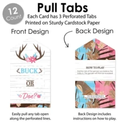 Big Dot Of Happiness Boy Buck Or Doe - Party Game Pickle Cards - Hunting Gender Reveal Pull Tabs - Set Of 12 -Party Planers Store GUEST 0c5388c3 330c 4e1e ae83 9bee9330a1cb