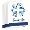 Big Dot Of Happiness Blue Elegant Cross - Boy Religious Party Thank You Cards (8 Count) -Party Planers Store GUEST 0d04646f 117c 4308 a109 3265eedc93a0