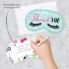 Big Dot Of Happiness Spa Day - Shaped Thank You Cards - Girls Makeup Party Thank You Note Cards With Envelopes - Set Of 12