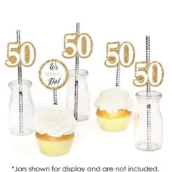 Big Dot Of Happiness We Still Do - 50th Wedding Anniversary - Paper Straw Decor - Anniversary Party Striped Decorative Straws - Set Of 24 -Party Planers Store GUEST 0d453c4b 4d56 4f98 9718 57b3ab1d2d11