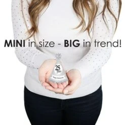 Big Dot Of Happiness We Still Do - 25th Wedding Anniversary - Mini Cone Anniversary Party Hats - Small Little Party Hats - Set Of 8 -Party Planers Store GUEST 0d961a6c 6f01 4c24 bf4d 10cce8aa697a