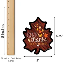 Big Dot Of Happiness Give Thanks - Shaped Fill-in Invitations - Thanksgiving Party Invitation Cards With Envelopes - Set Of 12 -Party Planers Store GUEST 0deafe0b ac31 4c88 948f ac84d2d4f112