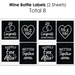 Big Dot Of Happiness Mr. And Mrs. - Black And White Wedding Or Bridal Shower Decorations - Beverage Bar Kit - 34 Pieces -Party Planers Store GUEST 0e78f509 61f1 4478 a1b6 e662c5d1c38d