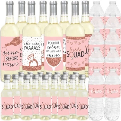 Big Dot Of Happiness Bride Squad - Rose Gold Bridal Shower Or Bachelorette Party Decorations - Beverage Bar Kit - 34 Pieces 3 Big Dot Of Happiness Bride Squad - Rose Gold Bridal Shower Or Bachelorette Party Decorations - Beverage Bar Kit - 34 Pieces