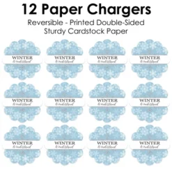 Big Dot Of Happiness Winter Wonderland - Snowflake Holiday Party And Winter Wedding Round Table Decorations - Paper Chargers - Place Setting For 12 -Party Planers Store GUEST 0f9d49b7 3b9a 4945 aad5 4ba6b760320a
