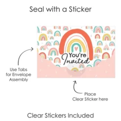 Big Dot Of Happiness Hello Rainbow - Fill-In Cards - Boho Baby Shower And Birthday Party Fold And Send Invitations - Set Of 8 -Party Planers Store GUEST 102e70e9 9cd1 4b72 a71d ed5750f09f07