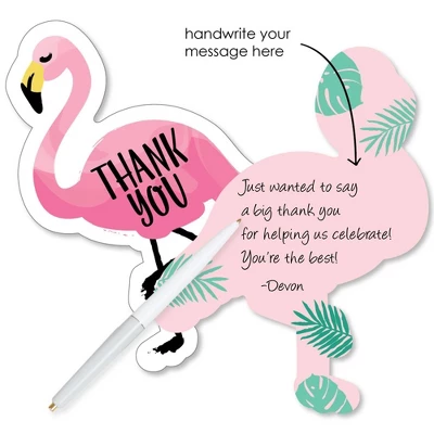 Big Dot Of Happiness Pink Flamingo - Shaped Thank You Cards - Tropical Summer Party Thank You Note Cards With Envelopes - Set Of 12 3 Big Dot Of Happiness Pink Flamingo - Shaped Thank You Cards - Tropical Summer Party Thank You Note Cards With Envelopes - Set Of 12