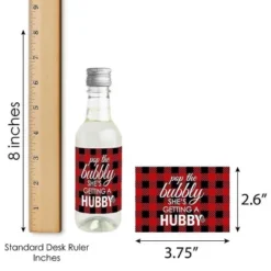 Big Dot Of Happiness Flannel Fling Before The Ring - Mini Wine & Champagne Bottle Label Stickers - Buffalo Plaid Bachelorette Party Favor Gift - 16 Ct -Party Planers Store GUEST 116861d4 8e49 48ef 8540 24fd684415bb