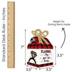Big Dot Of Happiness Flannel Fling Before The Ring - Square Favor Gift Boxes - Buffalo Plaid Bachelorette Party Bow Boxes - Set Of 12 -Party Planers Store GUEST 120b339a 108c 42bd 8140 a61556d1d122
