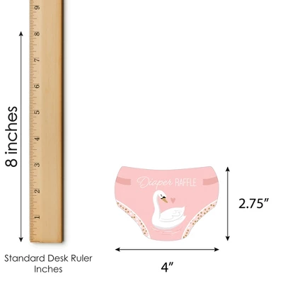 Big Dot Of Happiness Swan Soiree - Diaper Shaped Raffle Ticket Inserts - White Swan Baby Shower Activities - Diaper Raffle Game - Set Of 24 4 Big Dot Of Happiness Swan Soiree - Diaper Shaped Raffle Ticket Inserts - White Swan Baby Shower Activities - Diaper Raffle Game - Set Of 24 - Image 2