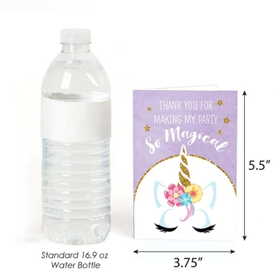 Big Dot Of Happiness Rainbow Unicorn - Magical Unicorn Baby Shower Or Birthday Party Thank You Cards (8 Count) 4 Big Dot Of Happiness Rainbow Unicorn - Magical Unicorn Baby Shower Or Birthday Party Thank You Cards (8 Count) - Image 2