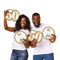 Big Dot Of Happiness We Still Do - 50th Wedding Anniversary - Yard Sign & Outdoor Lawn Decorations - Anniversary Party Yard Signs - Set Of 8 -Party Planers Store GUEST 1482ce72 1c98 4f58 9e9c cbe407ec65db