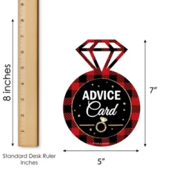Big Dot Of Happiness Flannel Fling Before The Ring - Ring Wish Card Buffalo Plaid Bachelorette Party Activities - Shaped Advice Cards Game - Set Of 20 -Party Planers Store GUEST 149674c7 b759 4718 a32c fd2ba8e2ae34