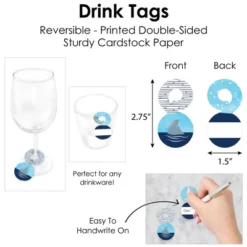 Big Dot Of Happiness Shark Zone - Jawsome Shark Party Or Birthday Party Paper Charger & Table Decorations Chargerific Kit For 8 -Party Planers Store GUEST 14f8fc1a e1cb 4419 8341 3f3a203d0bd6