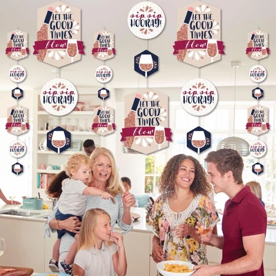 Big Dot Of Happiness But First, Wine - Wine Tasting Party DIY Dangler Backdrop - Hanging Vertical Decorations - 30 Pieces 4 Big Dot Of Happiness But First, Wine - Wine Tasting Party DIY Dangler Backdrop - Hanging Vertical Decorations - 30 Pieces - Image 2