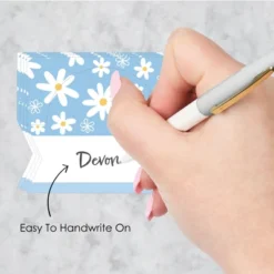Big Dot Of Happiness Blue Daisy Flowers - Floral Party Tent Buffet Card - Table Setting Name Place Cards - Set Of 24 -Party Planers Store GUEST 1682b44a 55f2 427c 9a95 7ace02f00596
