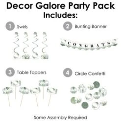 Big Dot Of Happiness Boho Botanical - Greenery Party Supplies Decoration Kit - Decor Galore Party Pack - 51 Pieces