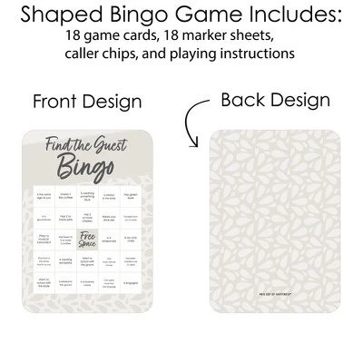 Big Dot Of Happiness Champagne Elegantly Simple - Find The Guest Bingo Cards And Markers - Wedding & Bridal Shower Bingo Game Set Of 18 4 Big Dot Of Happiness Champagne Elegantly Simple - Find The Guest Bingo Cards And Markers - Wedding & Bridal Shower Bingo Game Set Of 18 - Image 2