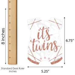 Big Dot Of Happiness It’s Twin Girls - Picture Bingo Cards And Markers - Pink And Rose Gold Twins Baby Shower Shaped Bingo Game - Set Of 18 -Party Planers Store GUEST 17ccc0ed 0da2 4680 acc8 785f8b39e7ef